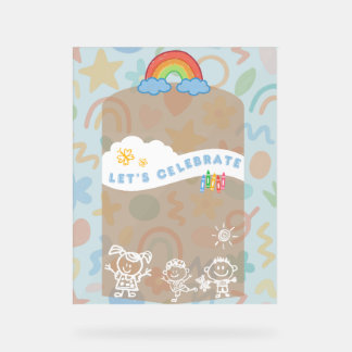 Editable Kid's flyer! Cute and aesthetic board アクリルサイン