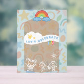 Editable Kid's flyer! Cute and aesthetic board アクリルサイン (ニュートラル)