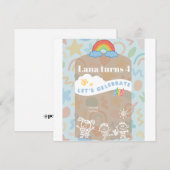 Editable Kid's flyer! Cute and aesthetic Card 招待状 (正面/裏面)