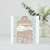 Editable Kid's flyer! Cute and aesthetic Card 招待状 (スタンド正面)