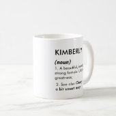 Editable Kimberly name definition, custom name コーヒーマグカップ (正面右)