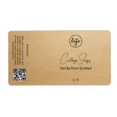 Editable Kraft Paper Soap Packaging Labels ラベル (正面)
