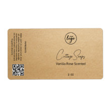 Editable Kraft Paper Soap Packaging Labels