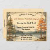 Editable Landscape Lake and Trees 招待状 (正面/裏面)