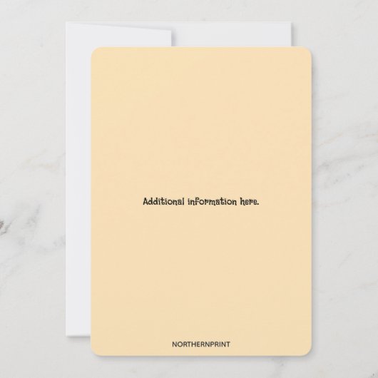 Editable Landscape Lake and Trees 招待状 (裏面)