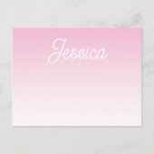 (Editable) Light Pink Color Ombre & Your Text 案内ポストカード (正面)
