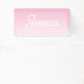 (Editable) Light Pink Color Ombre & Your Text 横断幕 (インサイチュ)