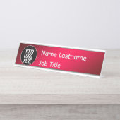 Editable Logo Desk Nameplate デスクネームプレート (正面)