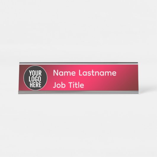 Editable Logo Desk Nameplate デスクネームプレート (正面)