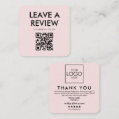 Editable Logo Pink Thank You Package エンクロージャーカード (正面/裏面)