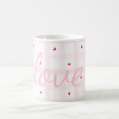 Editable Love Heart Pattern Cute Romantic Seamless コーヒーマグカップ (中央)