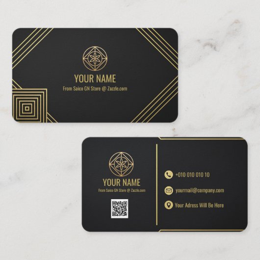 Editable Luxury Business Card Template 名刺 (正面/裏面)