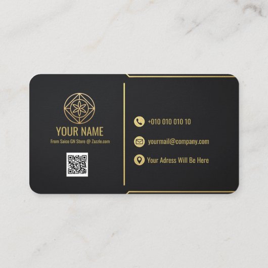 Editable Luxury Business Card Template 名刺 (裏面)