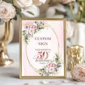 Editable Luxury Rose Gold 50th Birthday Tabletop  ポスター