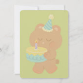Editable Magical Forest Animals Birthday Invite 招待状 (裏面)