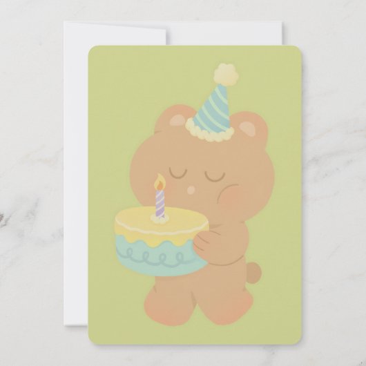 Editable Magical Forest Animals Birthday Invite 招待状 (裏面)