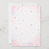 Editable Magical Unicorn Birthday Card 招待状 (裏面)