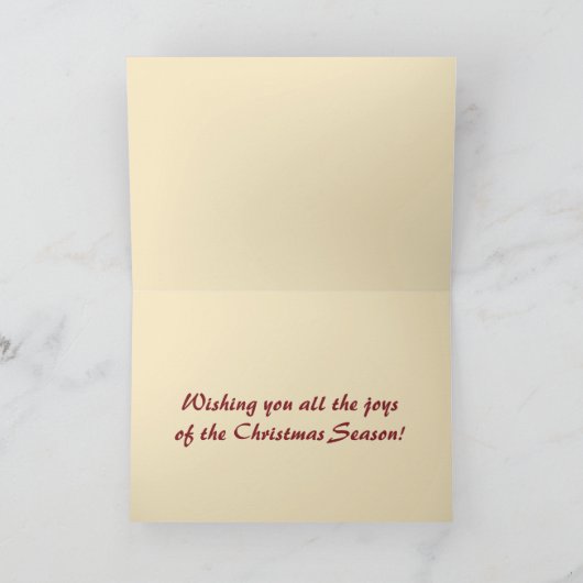 Editable Mailbox on a Winter Rural Road Christmas カード (内部)