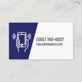 Editable Maintenance Hammer Logo Business Card 名刺 (裏面)