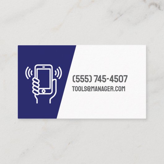 Editable Maintenance Hammer Logo Business Card 名刺 (裏面)