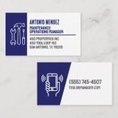 Editable Maintenance Hammer Logo Business Card 名刺 (正面/裏面)