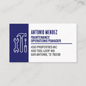 Editable Maintenance Hammer Logo Business Card 名刺 (正面)