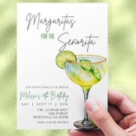 Editable Margarita Birthday Invitation, Margaritas 招待状