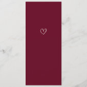 Editable Maroon Wedding Flat Menu Card  メニュー (裏面)