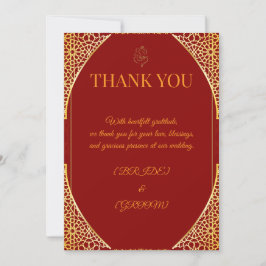 Editable Marriage Thank You Note サンキューカード
