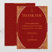 Editable Marriage Thank You Note サンキューカード (正面/裏面)