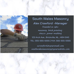 Editable Masonry Brick Laying 名刺