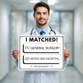 Editable Match Day Sign Medical Graduation ポスター