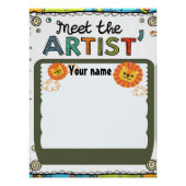 Editable “Meet the Artist” School Template ポスター (正面)