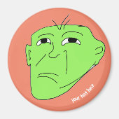 editable meme green mean マグネット (正面)