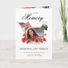 Editable Memorial Day Photo Card Template カード