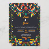 Editable Mexican Wedding Invitation 4 招待状 (正面/裏面)