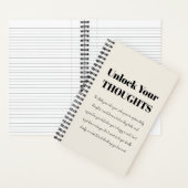 Editable Minimal Journal | Unlock Your Thoughts ノートブック (内側)