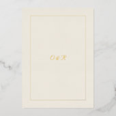 Editable Minimal QR Code Invitation with Gold Init 箔招待状 (正面)