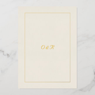 Editable Minimal QR Code Invitation with Gold Init 箔招待状