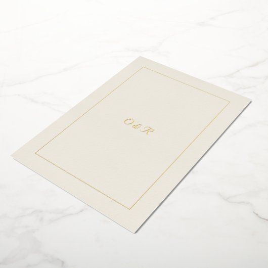 Editable Minimal QR Code Invitation with Gold Init 箔招待状 (回転した状態)