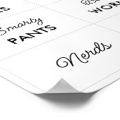 Editable Minimalist 2 Graduation Candy Bar Signs ポスター (角)