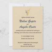 Editable Minimalist Boho Leaves 招待状 (正面)