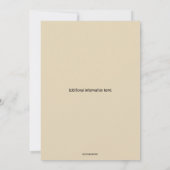 Editable Minimalist Boho Leaves 招待状 (裏面)