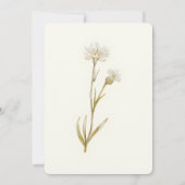 Editable Minimalist Gold Botanical Wedding Invite 招待状 (裏面)