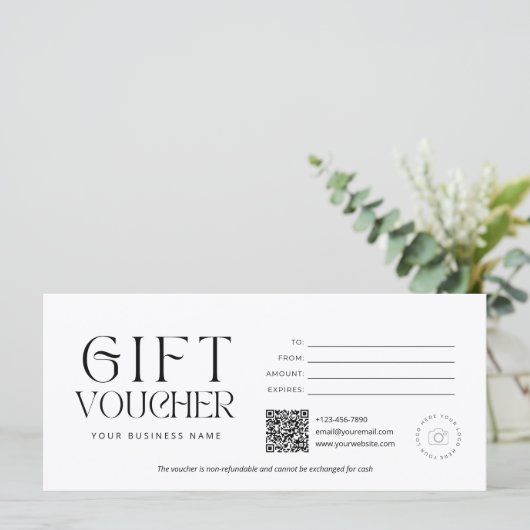 Editable Modern Gift Certificate Template (スタンド正面)
