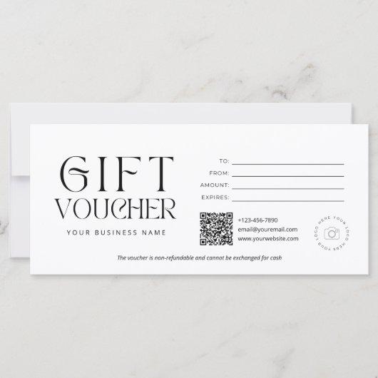 Editable Modern Gift Certificate Template (正面)