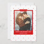 Editable Modern Simple Hearts Photo Valentines Day シーズンカード (正面)