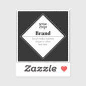 Editable Modern Text Design & Your Logo シール (シート)