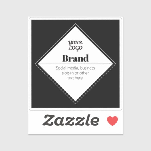 Editable Modern Text Design & Your Logo シール (シート)
