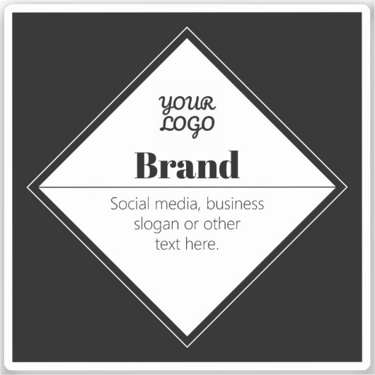 Editable Modern Text Design & Your Logo シール (正面)